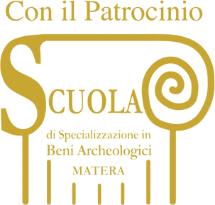 Patrocinio della Scuola di Specializzazione in Beni Archeologici di Matera che attesta l’accuratezza della ricerca archeologica del progetto Archeo-Vino Acroneo